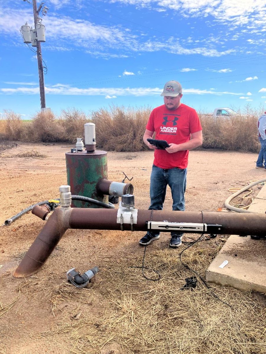 Braden Cadenhead performing a VFD checkout.
